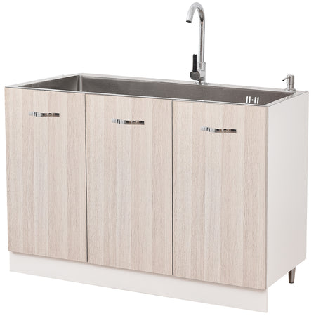Mobile Cucina Sottolavello Componibile in Legno Colore Olmo con 3 Ante 120cm