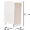 Mobile Cucina Componibile Base 1 anta Colore Olmo 40x50 H 85 cm