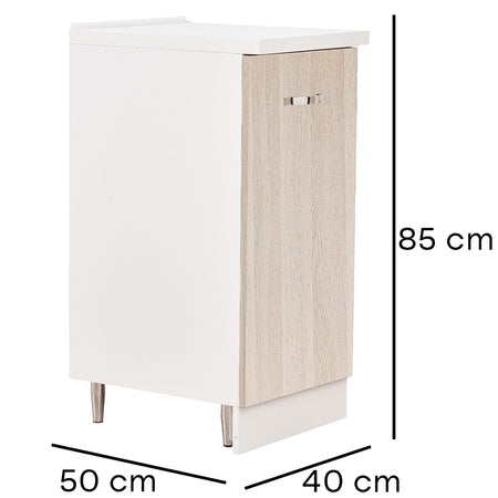 Mobile Cucina Componibile Base 1 anta Colore Olmo 40x50 H 85 cm