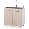 Mobile Cucina Sottolavello Componibile in Legno Colore olmo con 2 Ante 80cm
