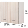 Pensile da Cucina Scolapiatti Sistema Raccogli Gocce Mobile Colore Olmo 80 cm