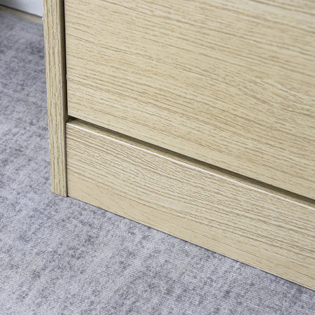 Scarpiera 3 Ante Salvaspazio Doppia Profondità con Maniglia Colore Olmo 63x24x115cm