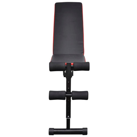 Panca Sit-Up Reclinabile con Bilanciere e Set di Manubri da 60,5 kg Nero e Rosso