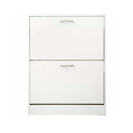 Scarpiera Doppia Profondità 2Ante Legno Melaminico 60x24x83cm Salvaspazio Bianco