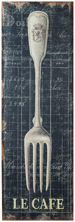 Biscottini Biscottini Stampa 'FORCHETTA' Tela Juta Anticata 40x2x126 Arredo Design Casa