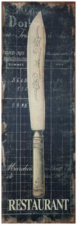 Biscottini Stampa su Tela Juta Grezza Antic COLTELLO Biscottini Design Arredo 40x2x126