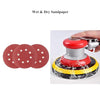 Disco in carta velcrato flessibile ed abrasiva con 8 fori 125 mm