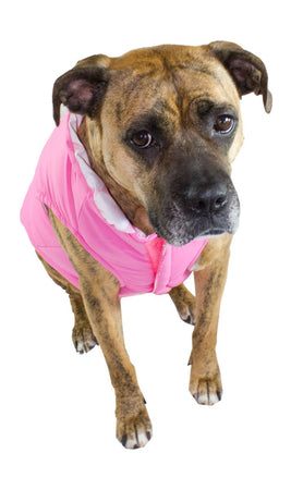 Piumino per cani reversibile Puffer Pink