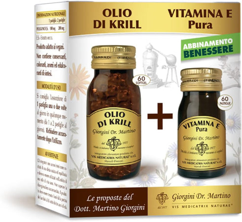 Dr Giorgini COFANETTO OLIO DI KRILL + VITAMINA E pura Softgel + Pastiglie