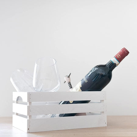 Cassetta decorativa in Legno Bianco per decorazioni natalizie o presepe