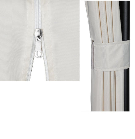 Gazebo da Giardino 3x4mt H2.65mt Metallo Antiruggine Tende Laterali Chiusura Zip Beige