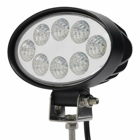Faro da lavoro 8 LED Epistar ovale a largo raggio freddo 24 W IP67