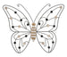Pannello In Ferro E Legno Butterfly Cm 39,5X1,5X33,5 Min 2
