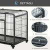 Gabbia per Cani in Metallo Pieghevole 125X76X81CM colore Nero