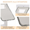 Gattaiola con Sistema di Blocco per Vetro, Rete e Porte, 38.6x52x1.8cm, Bianco