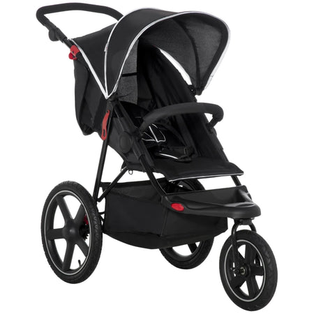 Passeggino Pieghevole Bambini 0-36Mesi Tettuccio Regolabile e Cesto 128x58x106cm