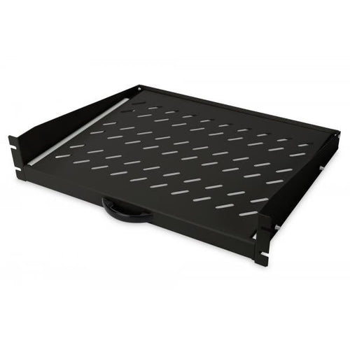 Digitus Ripiani estensibili per installazione fissa sulla parte anteriore delle guide profialte da 483 mm [19] (EXTENDIBLE SHELF FIXED MOUNTING - 2U 450MM DEPTH UP TO 30KG BLACK)