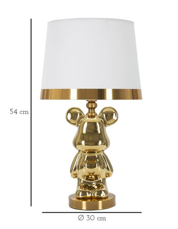 Lampada Da Tavolo Orsacchiotto Gold Cm 30X54