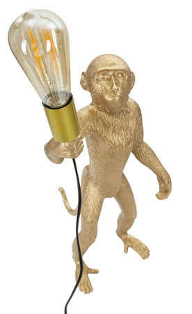Lampada Da Tavolo Monkey Oro Cm 26X34X55