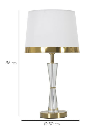 Lampada Da Tavolo Cristal Cm 30X56