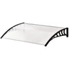 Pensilina per Esterno 122x89cm Tettoia in PVC Forma Curva 9