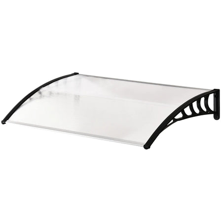 Pensilina per Esterno 122x89cm Tettoia in PVC Forma Curva 9