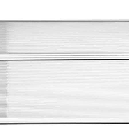 Pensilina per Esterno 122x89cm Tettoia in PVC Forma Curva 9