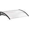 Pensilina per Esterno 122x89cm Tettoia in PVC Forma Curva 9