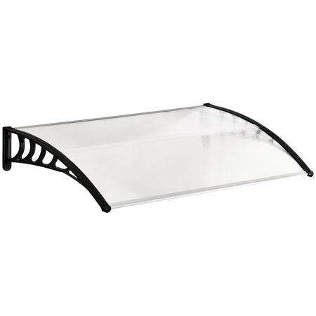 Pensilina per Esterno 122x89cm Tettoia in PVC Forma Curva 9