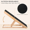 Rampa per Cane Gatti 90x40 H61 CM  Pieghevole in Legno