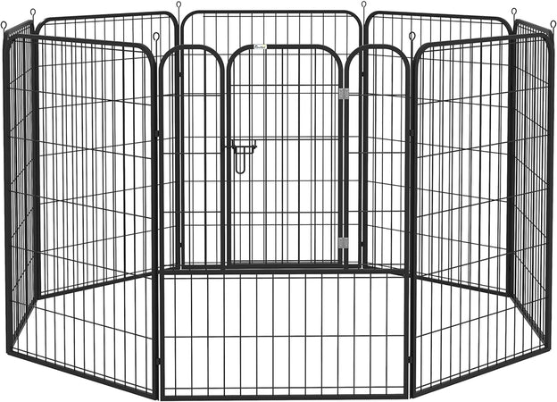 Recinto per Cani Interno Esterno 8pannelli da 80cm H 100cm Modulare in Metallo
