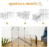 Recinto Modulare per Roditori  27 Pannelli Metallo e Resina 140 x 70 H90cm