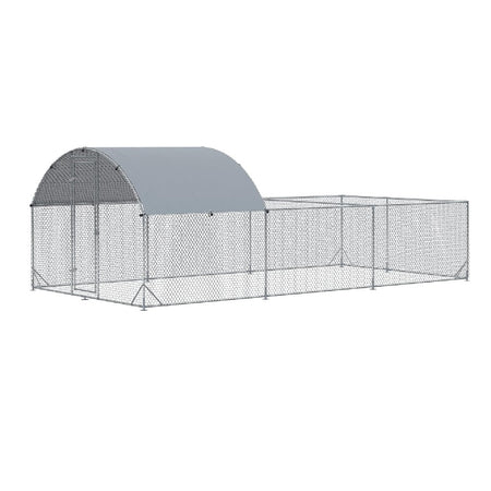 Recinto per Galline Polli in Acciaio e Telo in PE 570x280 H 195cm