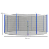 Rete Di Protezione per Trampolini 366xH180cm Blu