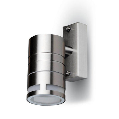 Portafaretto LED da Muro Rotondo GU10 (Max 35W) Colore Metallico IP44