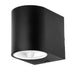 Portafaretto LED da Muro Rotondo GU10 (Max 35W) Colore Nero IP44