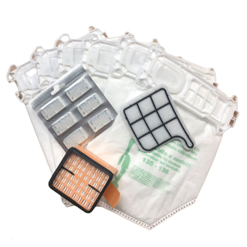 FOLLETTO VK135 / VK136 6 SACCHETTI + 6 PROFUMI + 1 FILTRO EPA+ 1 FILTRO MOTORE