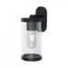 Lampada LED da Giardino Cilindrica con Portalampada E27 con Corpo Nero Copertura Trasparente d: 93x116x234mm IP44