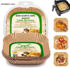 Carta Forno per Friggitrice ad Aria Maxi Scorta 150pz 20x20 H4,5cm Biodegradabili