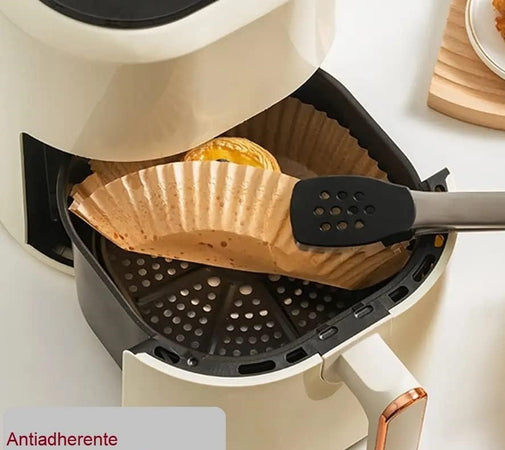 Carta Forno per Friggitrice ad Aria Maxi Scorta 150pz D.16 H4,5cm Biodegradabili
