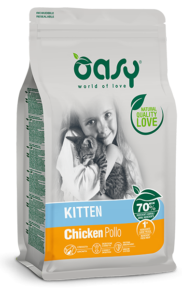Oasy Lifestage Kitten Pollo per Gatti Cuccioli