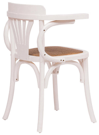 Biscottini Sedia Thonet Biscottini con braccioli frassino bianca seduta rattan 45x42x77