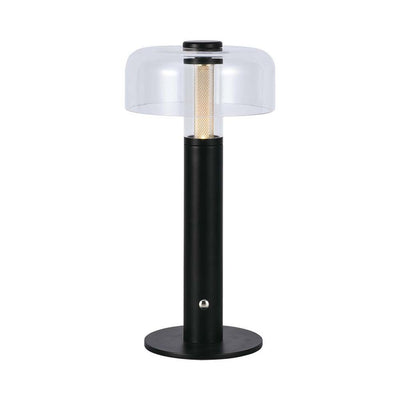 Lampada LED da Tavolo 1W Colore Nero e Bianco Trasparente Ricaricabile con USB C Touch Dimmerabile 3in1