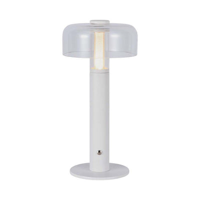 Lampada LED da Tavolo 1W Colore Bianco e Bianco Trasparente Ricaricabile con USB C Touch Dimmerabile 3000K