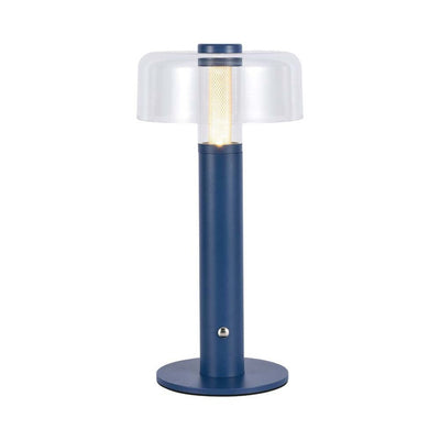 Lampada LED da Tavolo 1W Colore Blu Morandi sabbia e Bianco Trasparente Ricaricabile con USB C Touch Dimmerabile 3000K