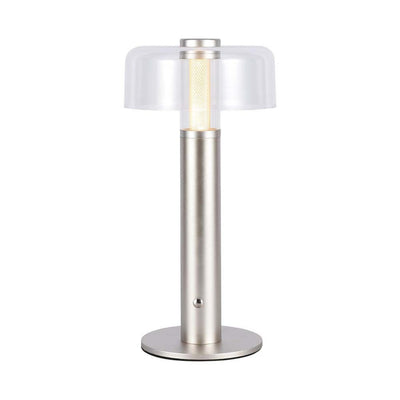 Lampada LED da Tavolo 1W Colore Champagne e Bianco Trasparente Ricaricabile con USB C Touch Dimmerabile 3000K