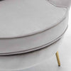 Sedia Poltrona Relax Velluto e Metallo Imbottita Design Moderno Grigio Piedi Oro