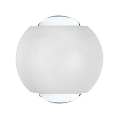 Lampada LED da Muro Sferica 2W Doppio Fascio Luminoso Colore Bianco 3000K IP54