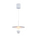 Lampadario LED 9W dal Design Moderno 30x300x173Cm Colore Bianco Altezza regolabile 3000K