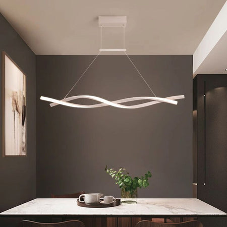 Lampadario LED a Sospensione 30W in Metallo dal Design Moderno 120x100cm Colore Bianco 3000K